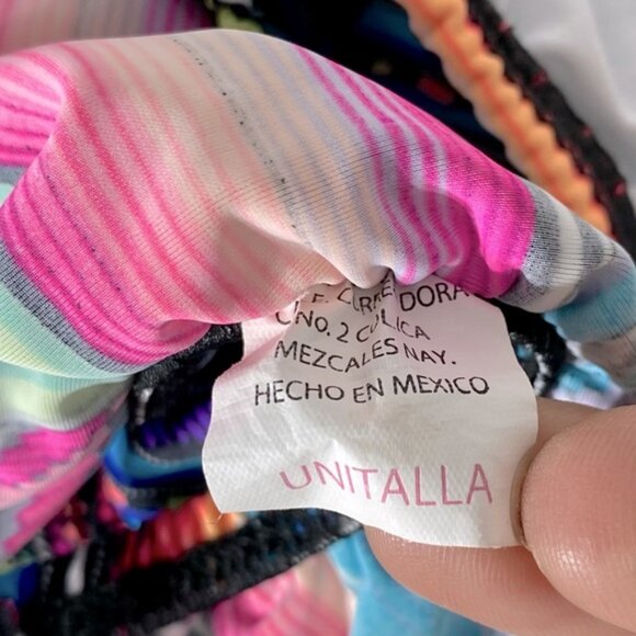 5/$25 Unitalla Colorful Striped String Bikini Swimwear Set XS - Picture 4 of 13